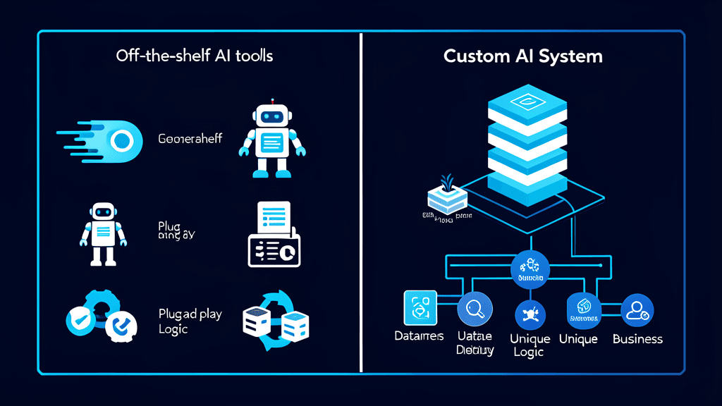 Off-the-shelf vs custom AI — a side-by-side comparison of capabilities and trade-offs