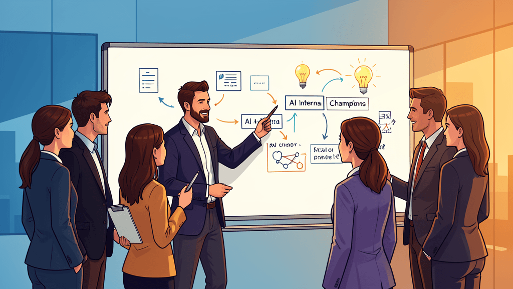 Building AI champions — team lead coaching colleagues on AI workflows