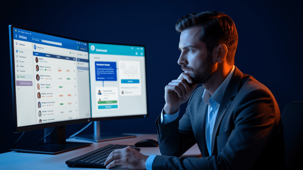 A sales rep working alongside an AI assistant — technology as a trusted advisor, not a replacement