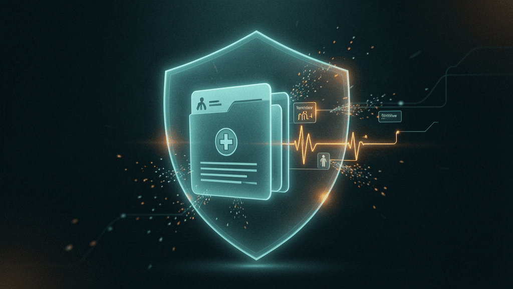 Patient data staying inside a controlled, auditable environment with human review checkpoints